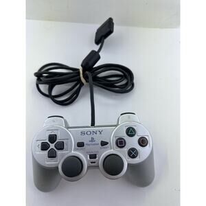 PS2 Silver Dualshock 2 SPCH-10010 Playstation 2 Controller Tested